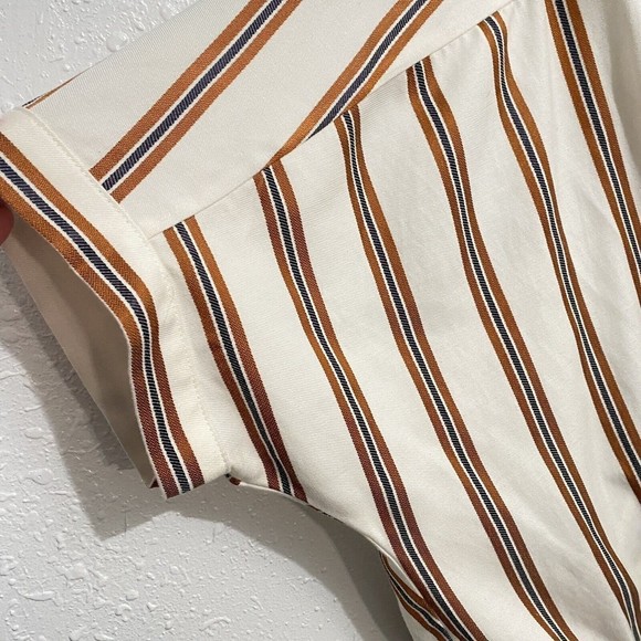 Maje Pieni Rayure Stripe Jumpsuit Surplice V-Neck Straight Leg Womens 34 / XS - Picture 6 of 15